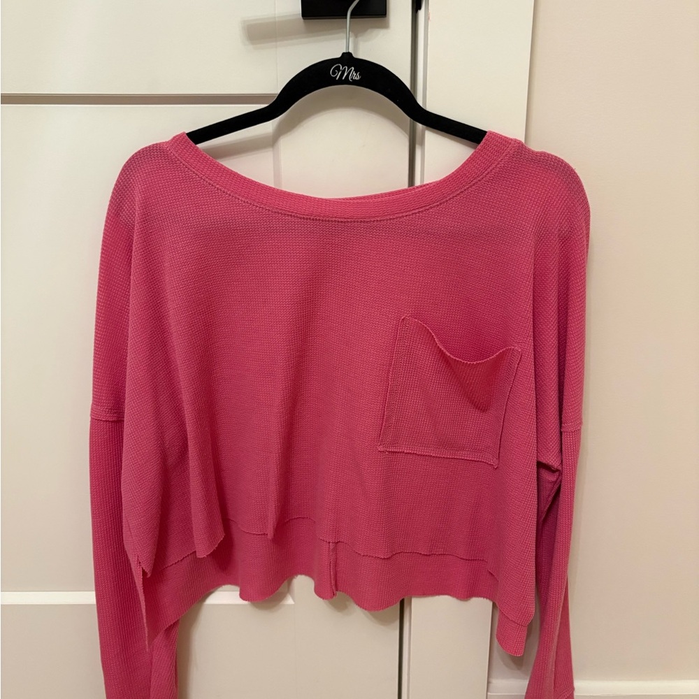 Altar'd State Pink Cropped Sweater